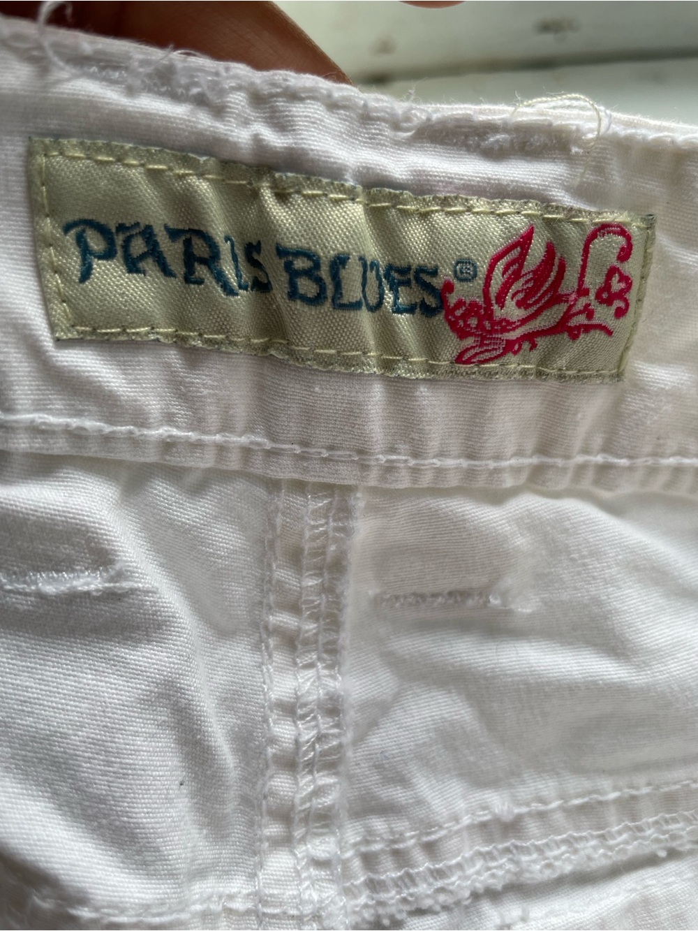 Paris Blues White Women's Denim-Style Jean Shorts - Picture 4 of 4